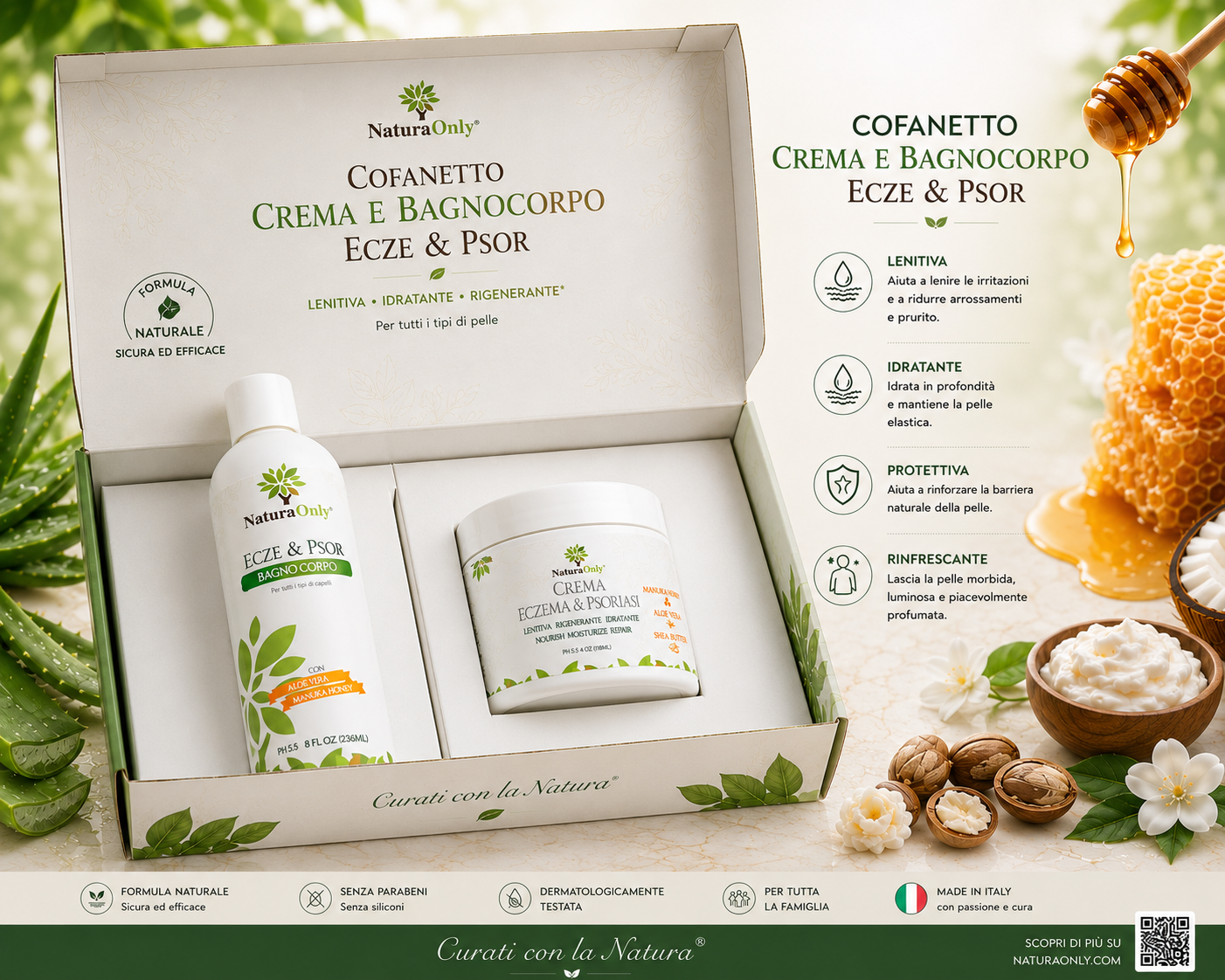Set de champú, acondicionador y gel de baño Ecze &amp; Psor