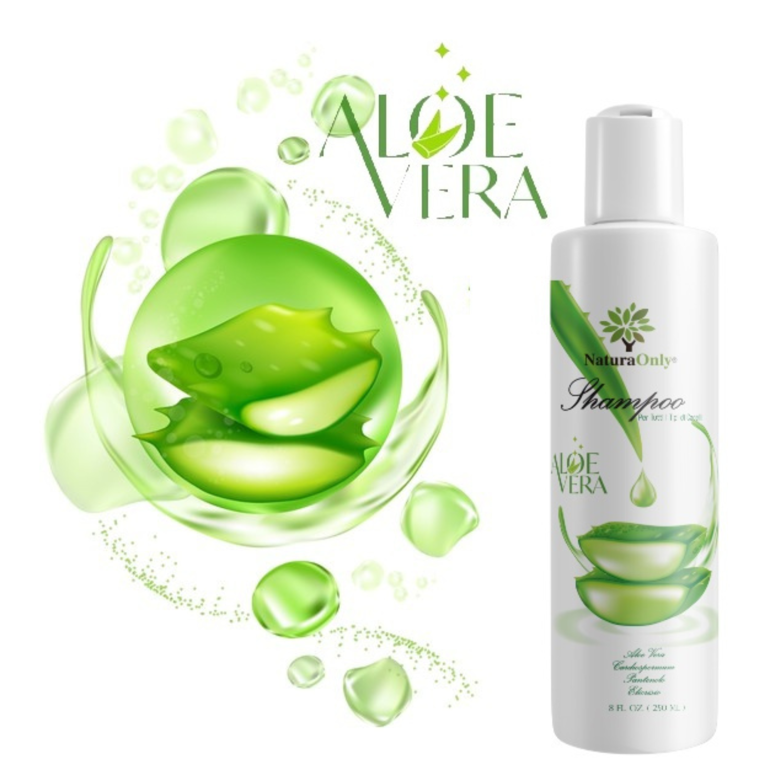 Set shampoo, mousse e crema Aloe Vera - Natura Only